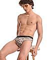 Calvin Klein Underwear Men Grey Mid Rise Microfiber Printed Hipster Brief