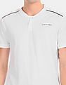 Calvin Klein Men White Solid Henley T-Shirt