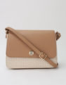 Tommy Hilfiger Logo Beige Pvc Sling Bag