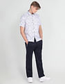 Flying Machine Short Sleeve Paisley Print Shirt