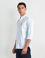 Arrow Sports Mandarin Collar Twill Shirt