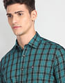 Arrow Sports Dupplin Check Manhattan Slim Fit Shirt