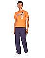 Aeropostale Men Orange Crew Neck Appliqued Logo T-Shirt