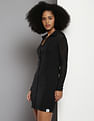 Calvin Klein Layered Sheer Ribbed Dress