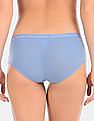 Calvin Klein Underwear Women Blue CK One Mid Rise Solid Stretch Boyshorts