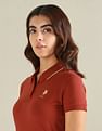 U.S. Polo Assn. Women Tipped Collar Pique Polo Shirt