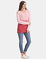 U.S. Polo Assn. Women Ombre Patterned Knit Sweater