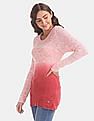 U.S. Polo Assn. Women Ombre Patterned Knit Sweater