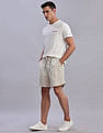 Tommy Hilfiger Loose Fit Striped Mid Rise Shorts