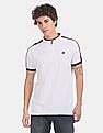 Flying Machine Shoulder Panel Half Zip Polo Shirt
