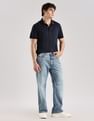 Calvin Klein Jeans Solid Regular-Fit Lyocell Polo T-Shirt