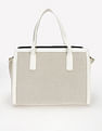 Tommy Hilfiger Solid White Polyester Hand Bags