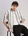 Calvin Klein Jeans Vertical Stripes Slim Fit Plain Woven Shirt