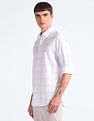 Flying Machine Windowpane Check Cotton Shirt