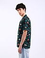 Flying Machine Cuban Collar Holiday Shirt