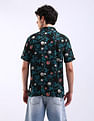 Flying Machine Cuban Collar Holiday Shirt