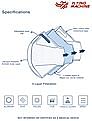 Flying Machine Unisex Adults Reusable Outdoor Air Mesh Face Masks - Pack Of 2