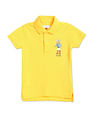 U.S. Polo Assn. Kids Button Placket Solid Polo Shirt