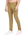Flying Machine Mid Rise Twill Solid Trousers