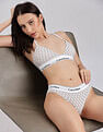Calvin Klein Underwear Womens Beige Printed Panties