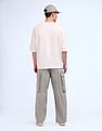 Flying Machine Relaxed Fit Solid Cargo Trousers