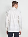 Arrow Cutaway Collar Plaid Check Formal Shirt