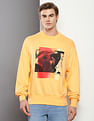 Calvin Klein Layered Photo Print Oversized Sweatshirt
