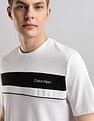Calvin Klein Jeans Mens White Colourblocked T-Shirts