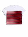 Tommy Hilfiger Kids Girls Striped Relaxed-Fit Cotton T-Shirt