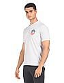 Aeropostale Men White Pique Solid Polo Shirt