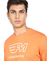 Flying Machine Long Sleeve Brand Print Cotton T-Shirt