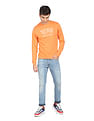 Flying Machine Long Sleeve Brand Print Cotton T-Shirt