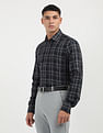 Tommy Hilfiger Large Melange Slim Fit Checked Shirt