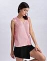 Calvin Klein Jeans Regular Fit Polyester V-Neck Tops