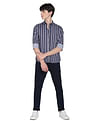 Flying Machine Vertical Stripe Cotton Shirt