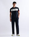 USPA Active Colourblocked Slim Fit T-Shirt