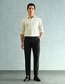 Arrow Solid Slim Fit Formal Trousers