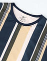 Flying Machine Vertical Stripe Cotton T-Shirt