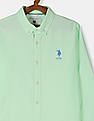 U.S. Polo Assn. Kids Boys Button Down Collar Solid Shirt