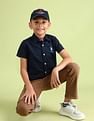 U.S. Polo Assn. Kids Dobby Regular Fit Solid Shirt