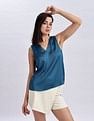 Calvin Klein Jeans Regular Fit Polyester V-Neck Tops