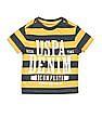 U.S. Polo Assn. Kids Boys Yellow Round Neck Striped T-Shirt
