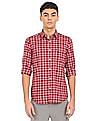 Arrow Sports Spread Collar Check Shirt