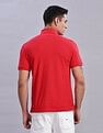 Tommy Hilfiger Mens Red Solid Polo Shirt