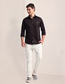 U.S. Polo Assn. Semi-Cutaway Collar Solid Shirt