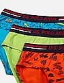 USPA Innerwear Boys Mid Rise Cotton Spandex IKBB Briefs - Pack Of 3