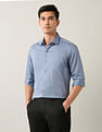Arrow Solid Manhattan Slim Fit Autopress Shirt