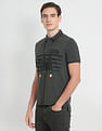 U.S. Polo Assn. Denim Co. Typographic Print Pique Polo Shirt