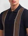 Arrow Sport Vertical Stripe Short Sleeve Polo Shirt