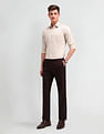 Arrow Textured Manhattan Slim Fit Shirt